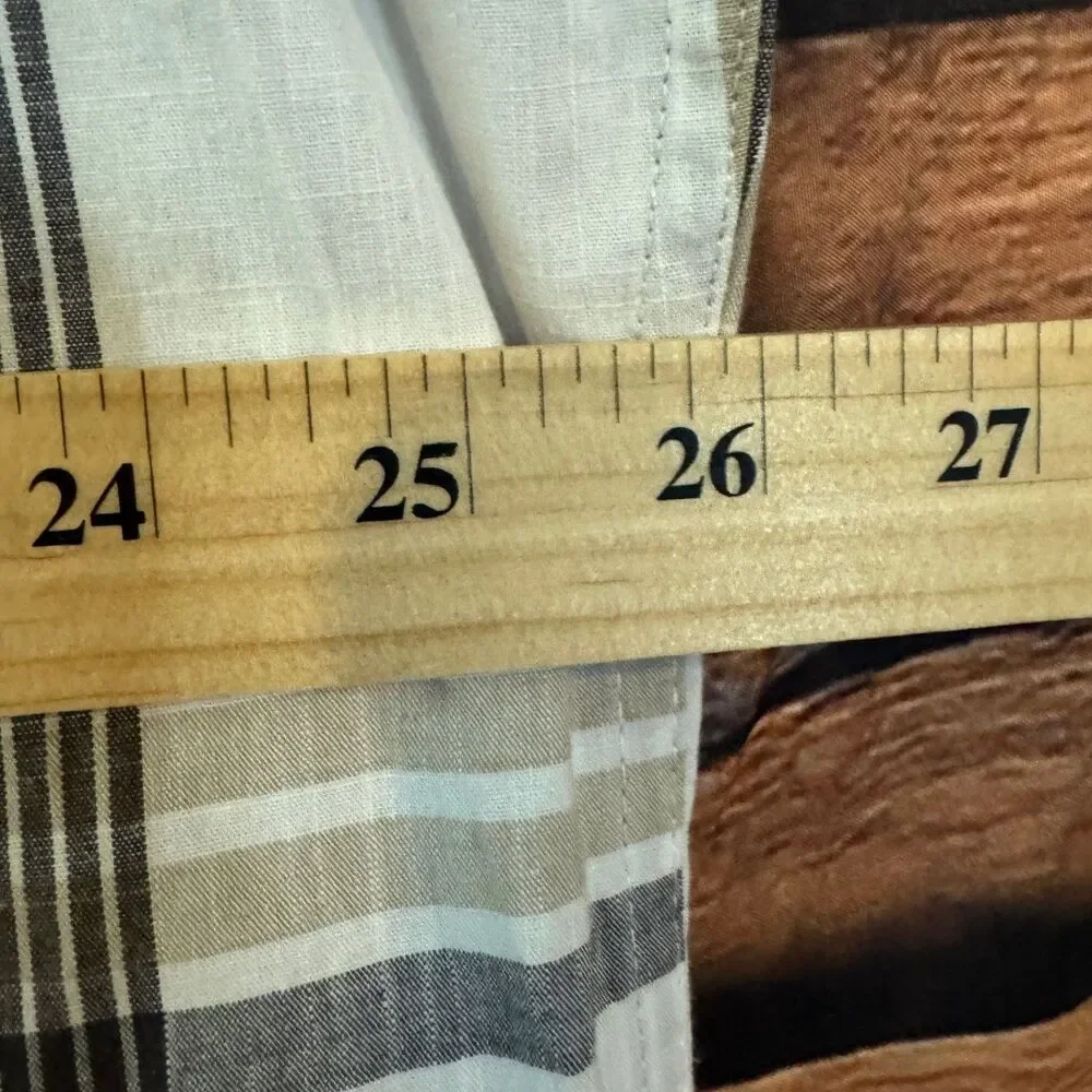 Wrangler Men's Casual Button-Down Shirt 2XL Big Tall Plaid Cotton Blend Stretch